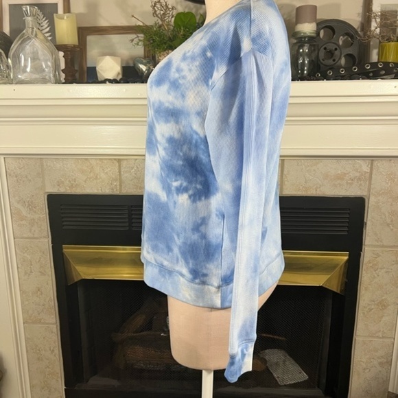 Splendid Boxy Waffle Knit Long Sleeve Tie Dye Top - Picture 3 of 12